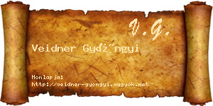 Veidner Gyöngyi névjegykártya
